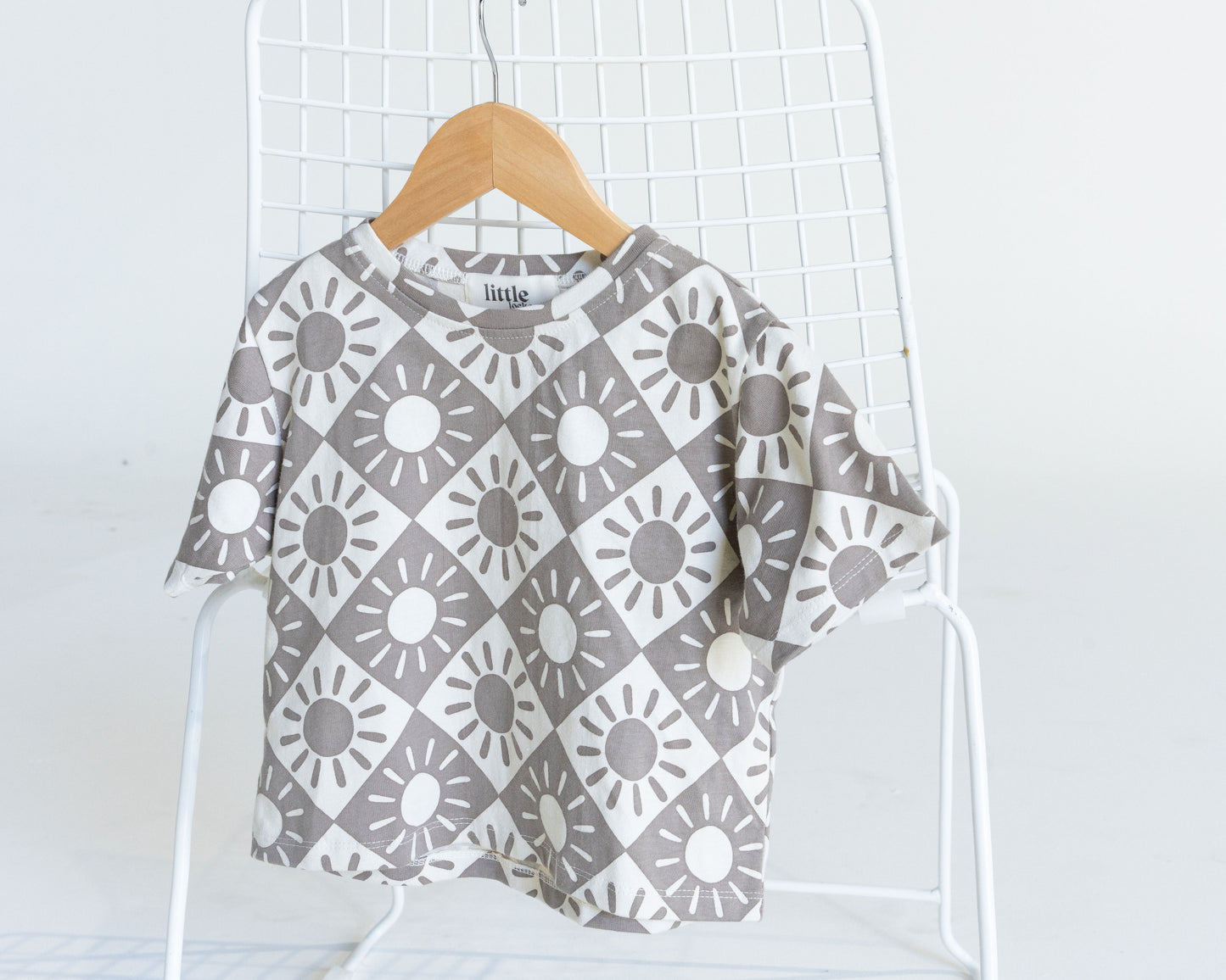 BRIGHTER DAYS TEE & SHORTS SET - MOCHA/COCONUT