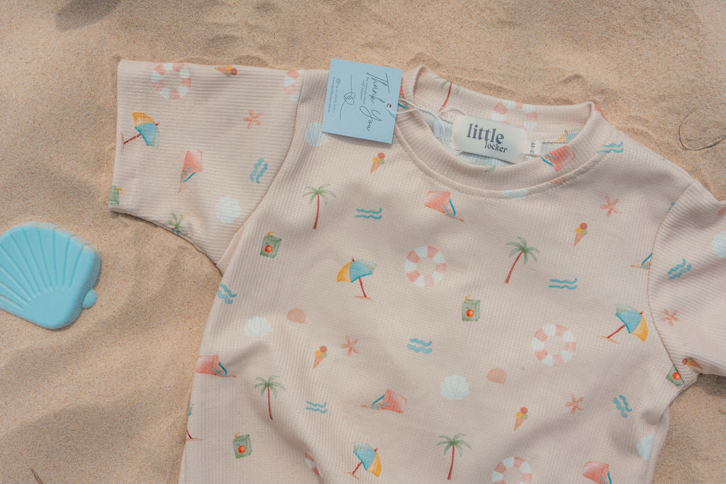 TINY TIDES PRINTED TEE & SHORTS SET