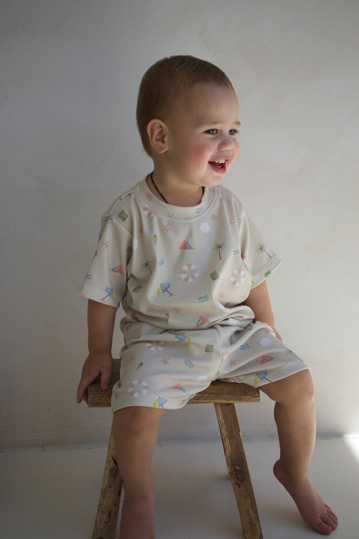 TINY TIDES PRINTED TEE & SHORTS SET