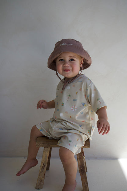 TINY TIDES PRINTED TEE & SHORTS SET