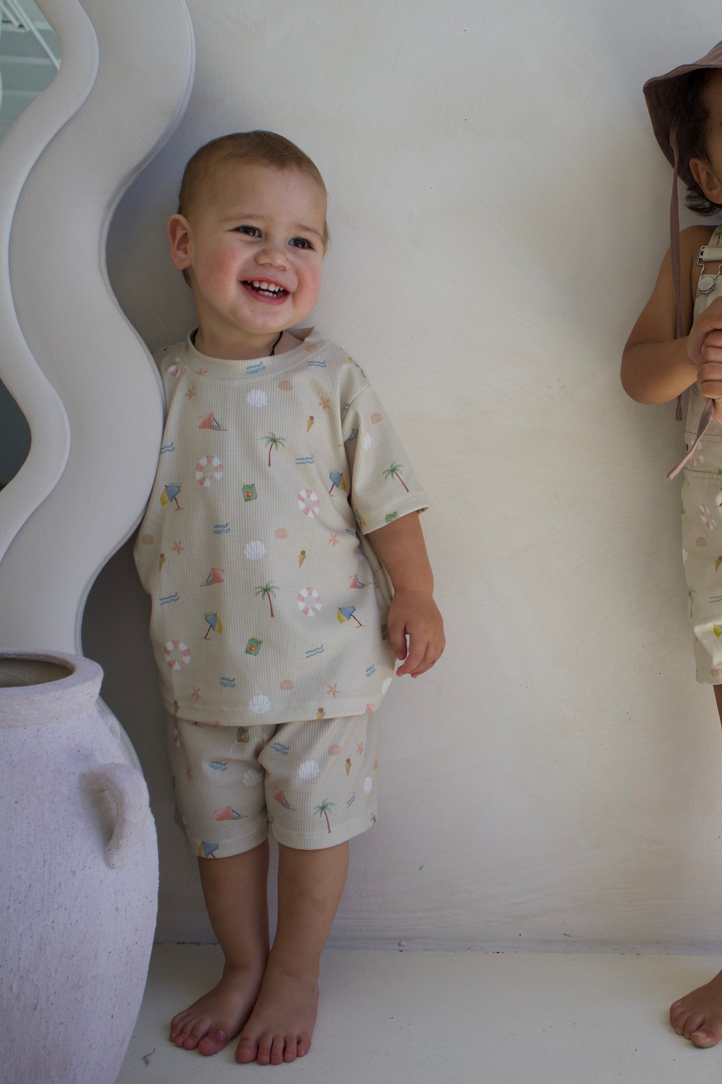 TINY TIDES PRINTED TEE & SHORTS SET